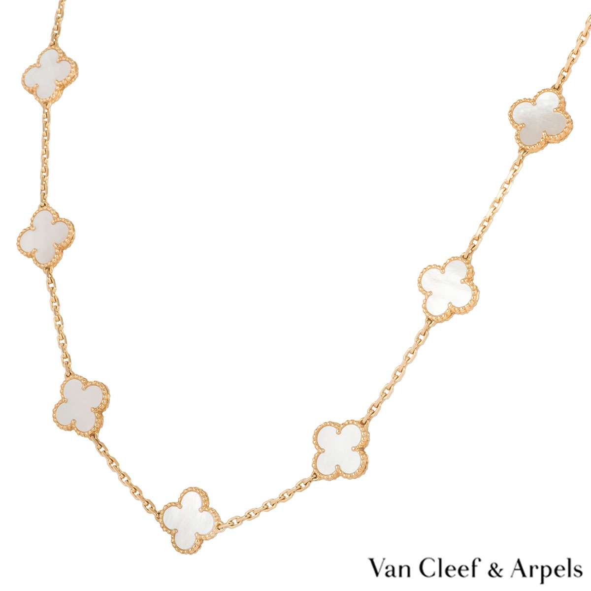 Van Cleef & Arpels Yellow Gold Vintage Alhambra Long Necklace ...